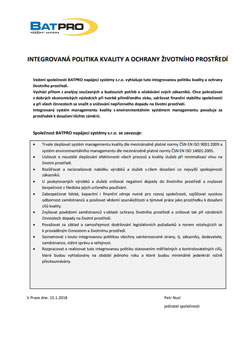 Integrovaná politika jakosti